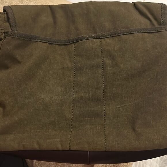 Fossil Leather and Canvas Small Messenger Crossbody Bag - Picture 7 of 15